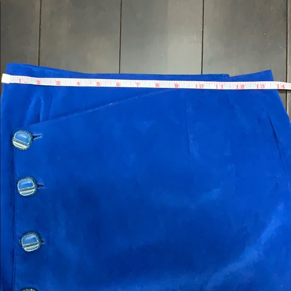 Vintage hand made skirt faux wrap - velvet like - Picture 11 of 16